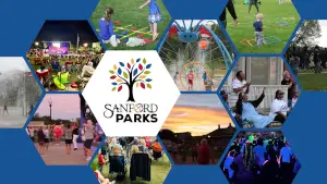 Sanford Parks feature graphic representing local events and recreation